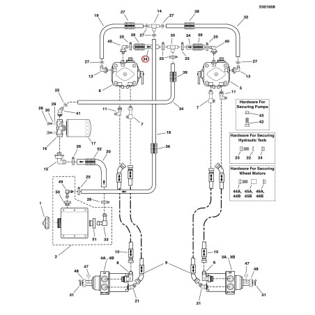 FLEXIBLE HOSE, 1/2" CONNECTOR, 14.00" LR5050857X14 ORIGINAL FERRIS | NewgardenParts.com