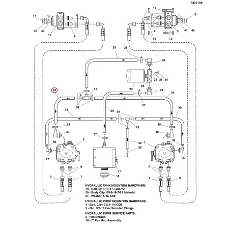 FLEXIBLE HOSE, 1/2" CONNECTOR, 21.00" LR5050857X21 ORIGINAL FERRIS | NewgardenParts.com