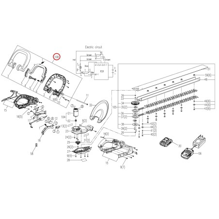 GRIFFBÜGEL VORN XR50018639 ORIGINAL WORX | NewgardenParts.com