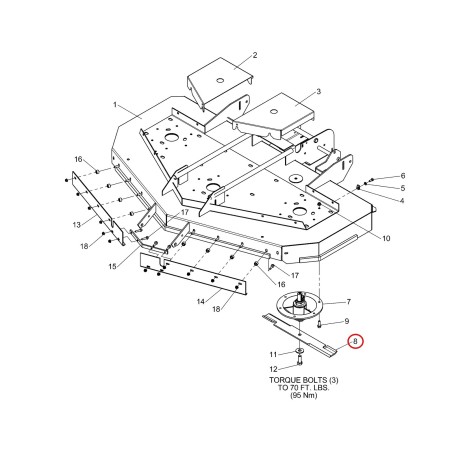 21" SAND MOWER BLADE LR5023272 ORIGINAL FERRIS | NewgardenParts.com