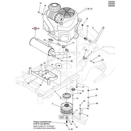 SILENCIADOR 22 HP KAWI COMBUSTIÓN CATALÍTICA LR5105110 ORIGINAL FERRIS | NewgardenParts.com