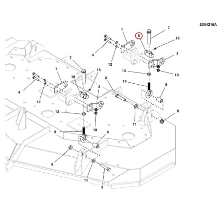 PERNO, PERNO DI SOLLEVAMENTO PIATTAFORMA, INGRASSABILE LR5104238 ORIGINALE FERRIS | NewgardenParts.com