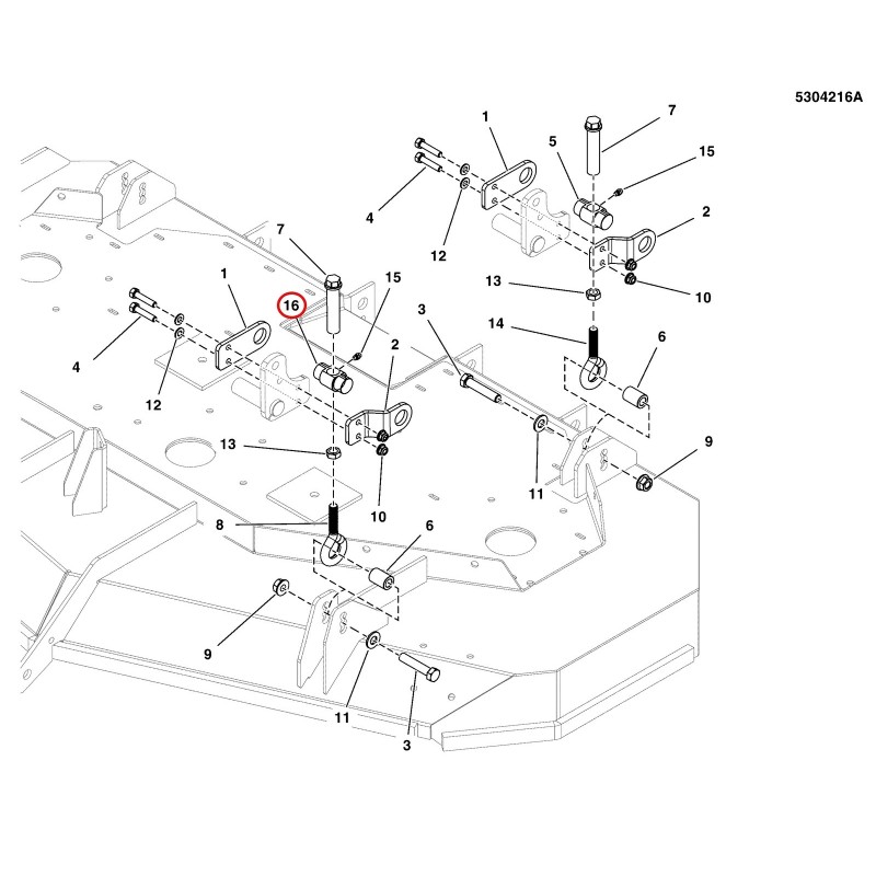 PERNO, SOLLEVATORE PIANO, PERNO, HT, BZ LR5105405 ORIGINALE FERRIS
