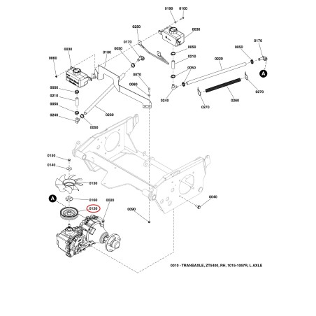 POULIE, ZT5400 (53179) LR5102873 ORIGINAL FERRIS | NewgardenParts.com
