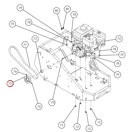 3.5" MOTOR PULLEY AR381018 ORIGINAL BILLY GOAT | NewgardenParts.com
