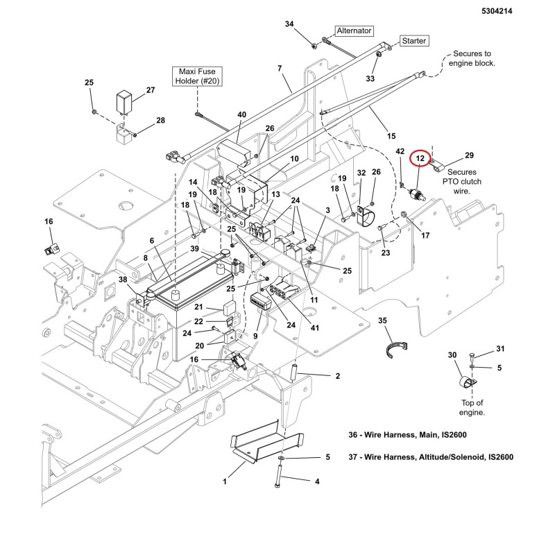 TRANSMITTER, WATER TEMPERATURE LR5023394 ORIGINAL FERRIS