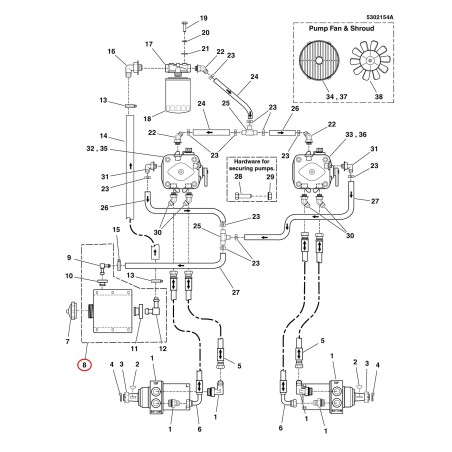 SERBATOIO IDRAULICO, ASSEMBLAGGIO LR5061712 ORIGINALE FERRIS | NewgardenParts.com