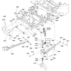 SHOCK ABSORBER, SPRING ASSEMBLY LR5108008 ORIGINAL FERRIS | NewgardenParts.com