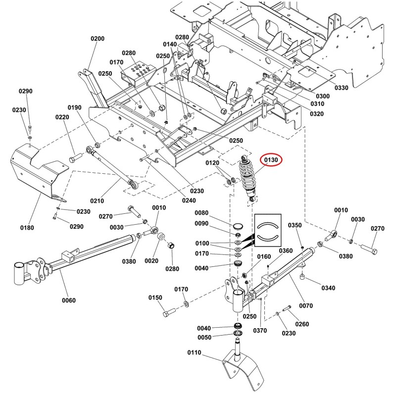 SHOCK ABSORBER, SPRING ASSEMBLY LR5108008 ORIGINAL FERRIS