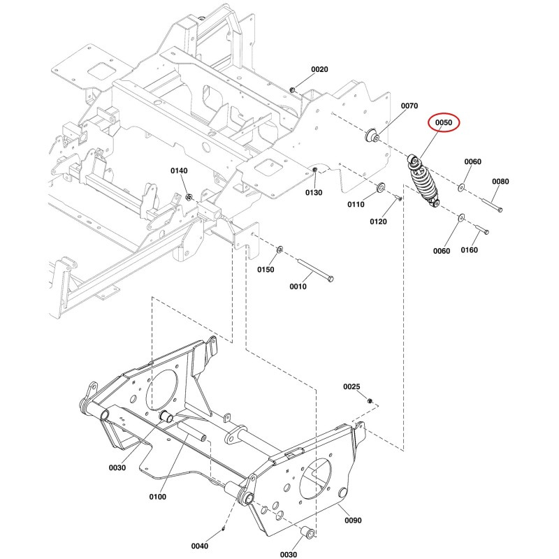 SHOCK ABSORBER, SPRING ASSEMBLY LR5108022 ORIGINAL FERRIS