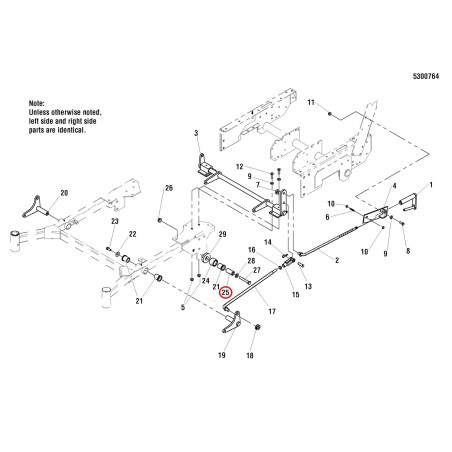 0,52 X 1,00 X 2,09 Entretoise LR5100732 ORIGINAL FERRIS | NewgardenParts.com