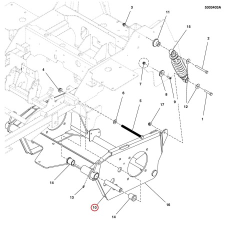 ENTRETOISE, 0,52 X 1,00 X 5,00 LR5100194 ORIGINAL FERRIS | NewgardenParts.com