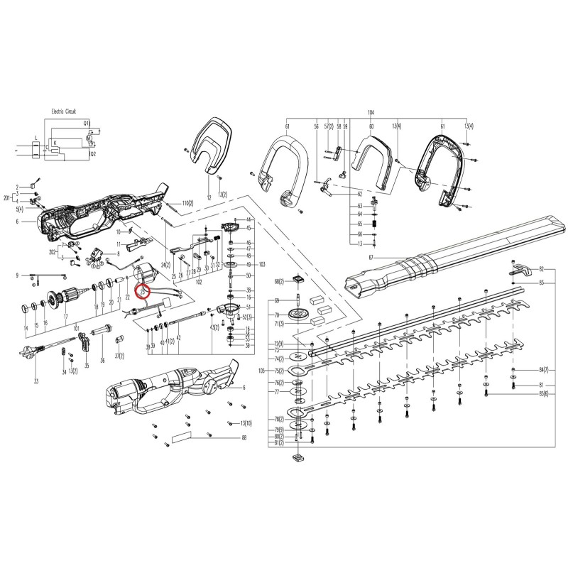 ENSEMBLE STATOR XR50024984 ORIGINAL WORX