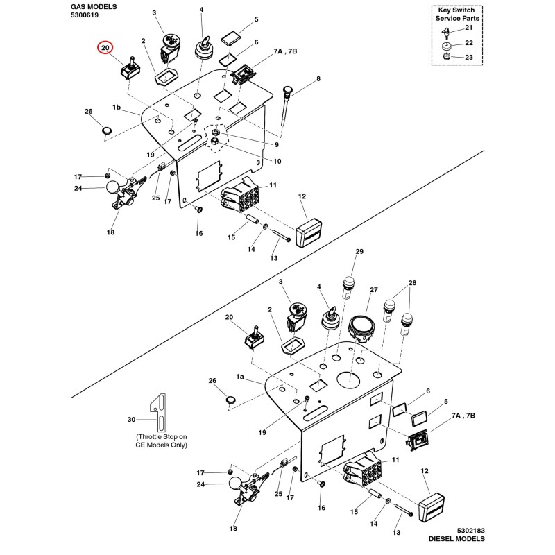 Switch, electric actuator LR5021734 ORIGINAL FERRIS