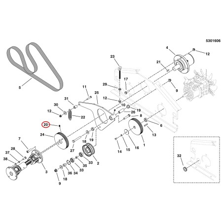 VIS DE RÉGLAGE, 3/8-16 X 1/2 MOLETÉE LR5025563 ORIGINAL FERRIS | NewgardenParts.com