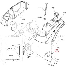 WELDING, TANK SUPPORT, LEFT - BLACK LR5409856A ORIGINAL FERRIS | NewgardenParts.com