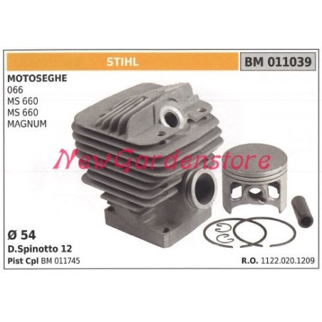 Cilindro pistone COMPATIBILE STIHL motosega 066 MS 660 660 MAGNUM 1122-020-1209 | NewgardenParts.com