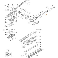 Arbre d'entraînement de taille-haie BC240D ORIGINAL EMAK modèles 61370497