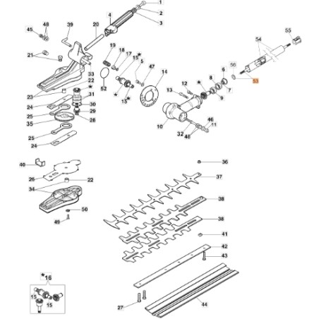 Albero trasmissione tagliasiepi modelli BC240D ORIGINALE EMAK 61370497 | NewgardenParts.com