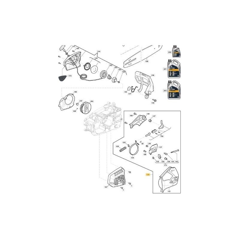 COUVERCLE D'EMBRAYAGE GRIS ORIGINAL STIGA - 118805380/0