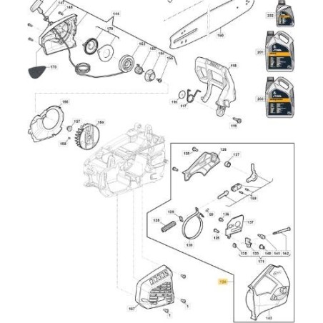 TAPA DE EMBRAGUE GRIS STIGA ORIGINAL - 118805380/0 | NewgardenParts.com
