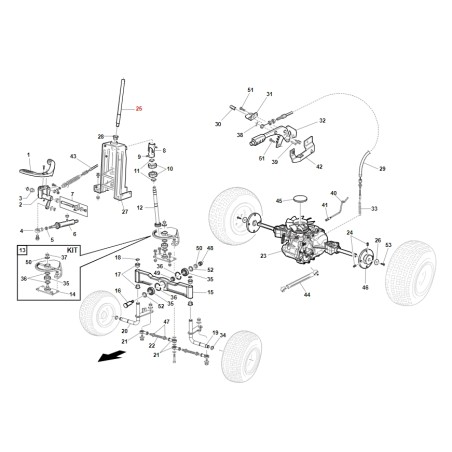 Albero volante ZNT trattorino ORIGINALE GIANNI FERRARI BFB 89001000054 | NewgardenParts.com