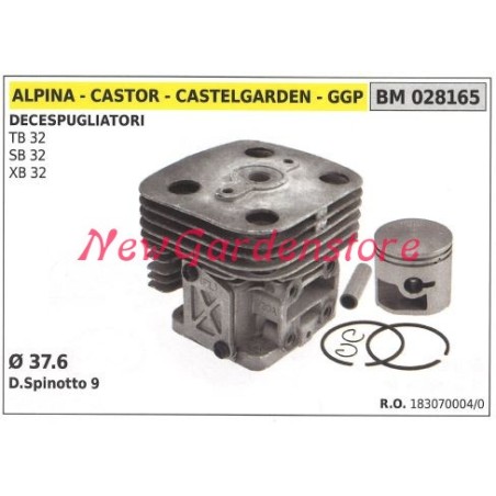 Cilindro pistone segmenti ALPINA motore decespugliatore TB 32 SB 32 XB 32 028165 | NewgardenParts.com