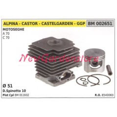 Cilindro pistone segmenti ALPINA motore motosega A70 C70 002651 | NewgardenParts.com