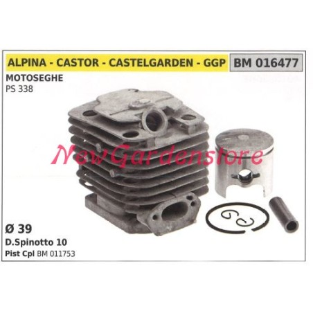 Cilindro pistone segmenti ALPINA motore motosega PS 338 016477 | NewgardenParts.com