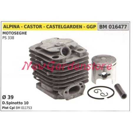Cylindre de piston ALPINA à segments pour moteur de tronçonneuse PS 338 016477 | NewgardenParts.com