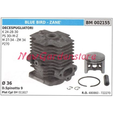 Cilindro pistone segmenti BLUE BIRD motore decespugliatore K 24 28 30 002155 | NewgardenParts.com