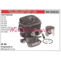 CINA piston ring cylinder CINA chainsaw engine CS25 30 SC625 009102 | NewgardenParts.com