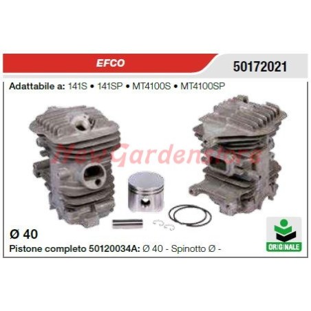 Cilindro pistone segmenti EFCO motosega 141S 141SP MT4100S MT4100SP 50172021 | NewgardenParts.com