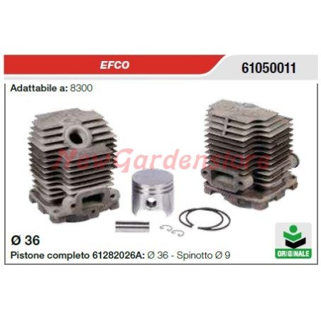 Cilindro pistone segmenti EFCO motosega 8300 61050011 | NewgardenParts.com