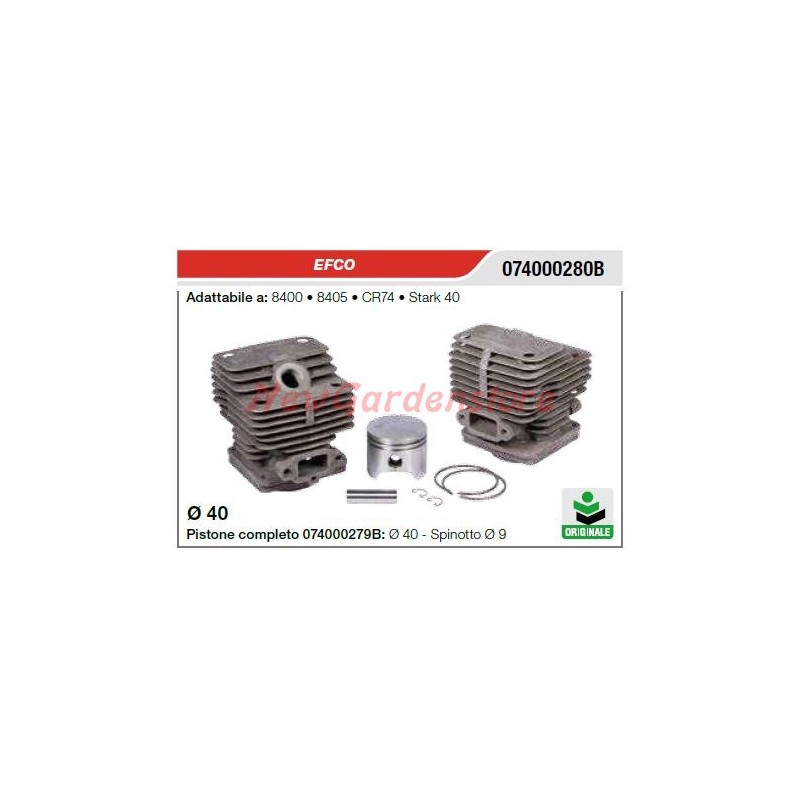 Cilindro pistone segmenti EFCO motosega 8400 8405 CR74 STARK 40 074000280D