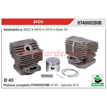 Cilindro pistone segmenti EFCO motosega 8400 8405 CR74 STARK 40 074000280D | NewgardenParts.com