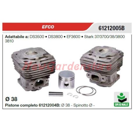 Cilindro pistone segmenti EFCO motosega DS3500 3800 EF3600 61212005B | NewgardenParts.com