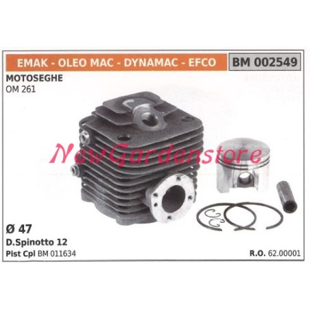 Cilindro pistone segmenti EMAK motore motosega OM 261 002549 | NewgardenParts.com