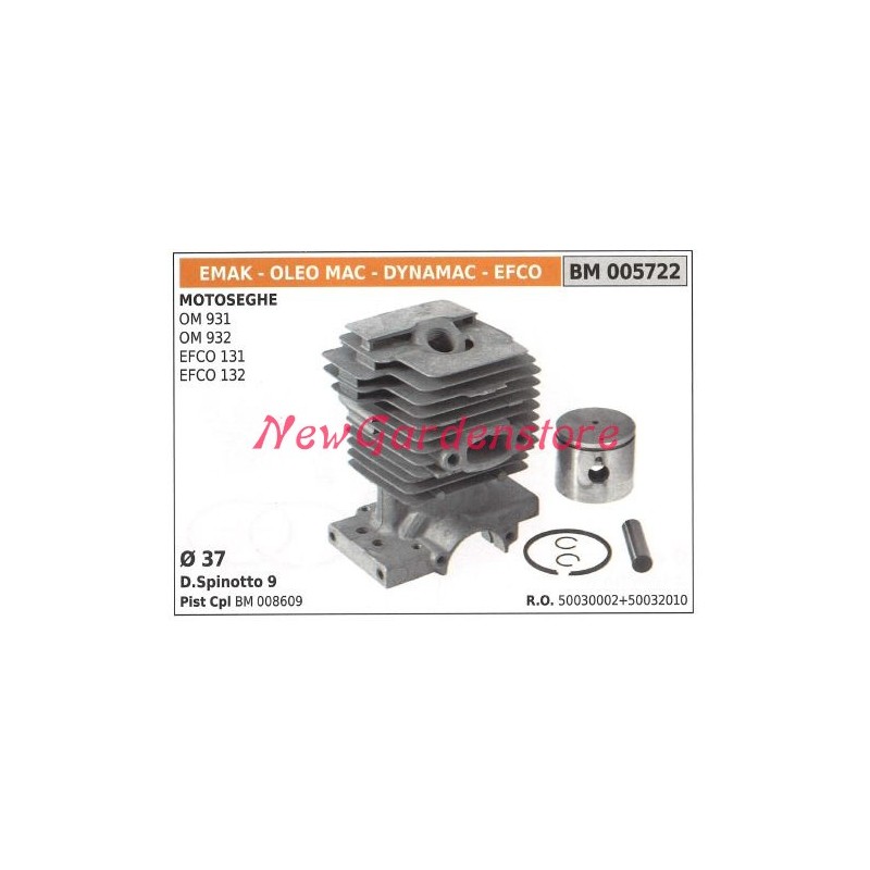 Cilindro pistone segmenti EMAK motore motosega OM 931 932 EFCO 131 132 005722