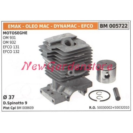 Cilindro pistone segmenti EMAK motore motosega OM 931 932 EFCO 131 132 005722 | NewgardenParts.com