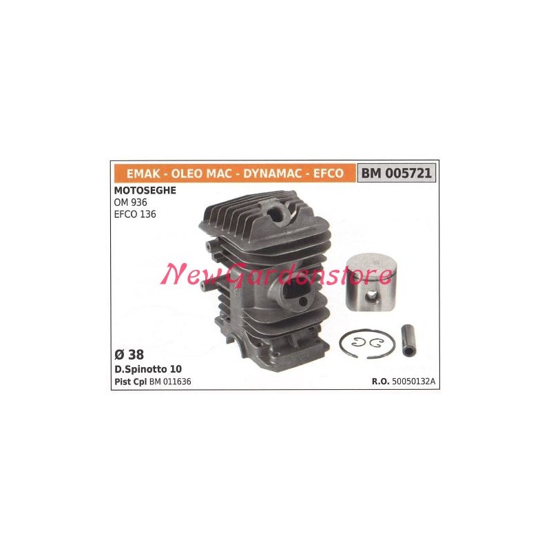 Cilindro pistone segmenti EMAK motore motosega OM 936 EFCO 136 005721