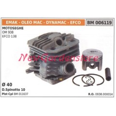 Cilindro pistone segmenti EMAK motore motosega OM 938 EFCO 138 006119 | NewgardenParts.com