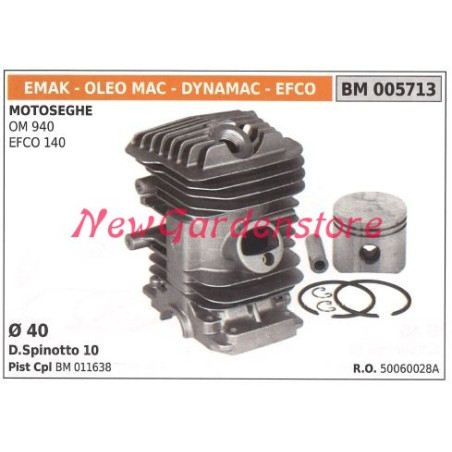 Cilindro pistone segmenti EMAK motore motosega OM 940 EFCO 140 005713 | NewgardenParts.com