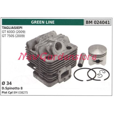 Cilindro pistone segmenti GREEN LINE motore decespugliatore GL 430 018175 | NewgardenParts.com