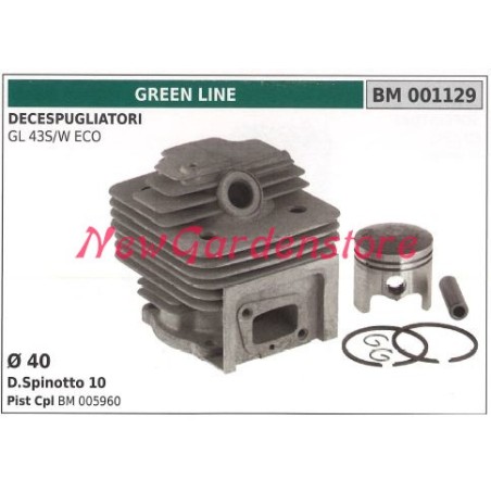 Cilindro pistone segmenti GREEN LINE motore decespugliatore GL 43S/W ECO 001129 | NewgardenParts.com