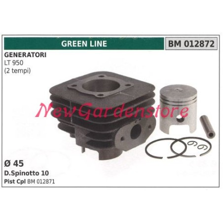 Cilindro pistone segmenti GREEN LINE motore decespugliatore LT 950 012872 | NewgardenParts.com