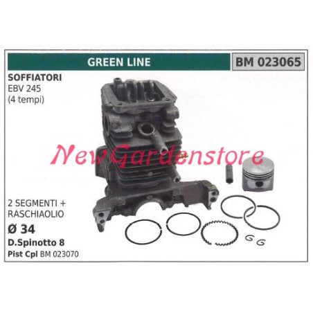 Cilindro pistone segmenti GREEN LINE motore soffiatore EBV 245 4 TEMPI 023065 | NewgardenParts.com