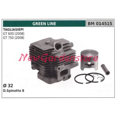 Cilindro pistone segmenti GREEN LINE motore tagliasiepe GT 600 750 014515 | NewgardenParts.com