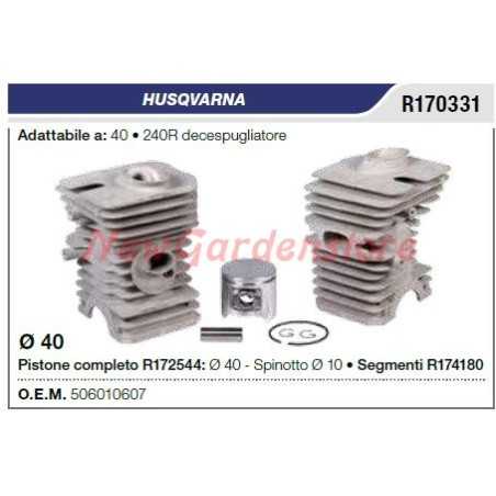 HUSQVARNA brushcutter 40 240R segment piston cylinder R170331 | NewgardenParts.com