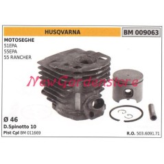 Piston cylinder segments HUSQVARNA chainsaw engine 51EPA 55EPA 009063 | NewgardenParts.com